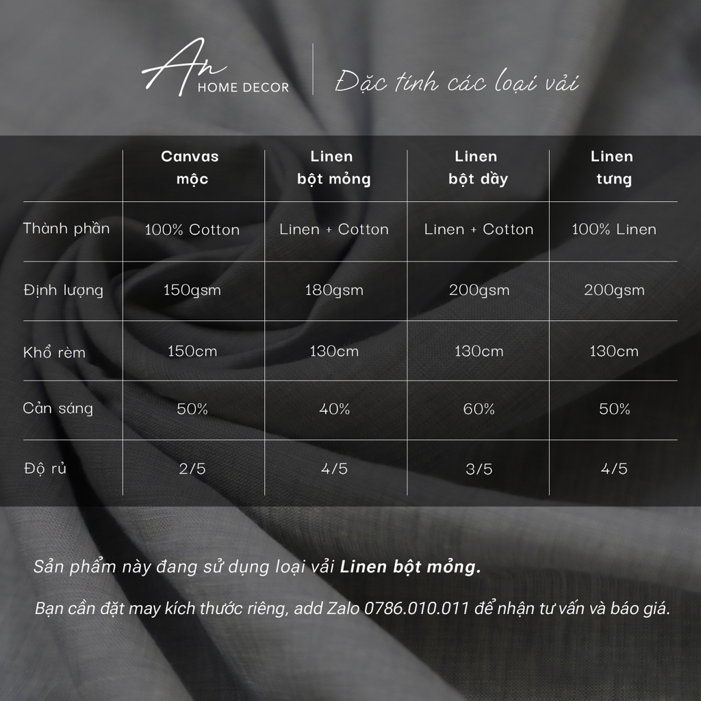 Rèm vải Linen Rod Pastel may theo yêu cầu - Ảnh 4
