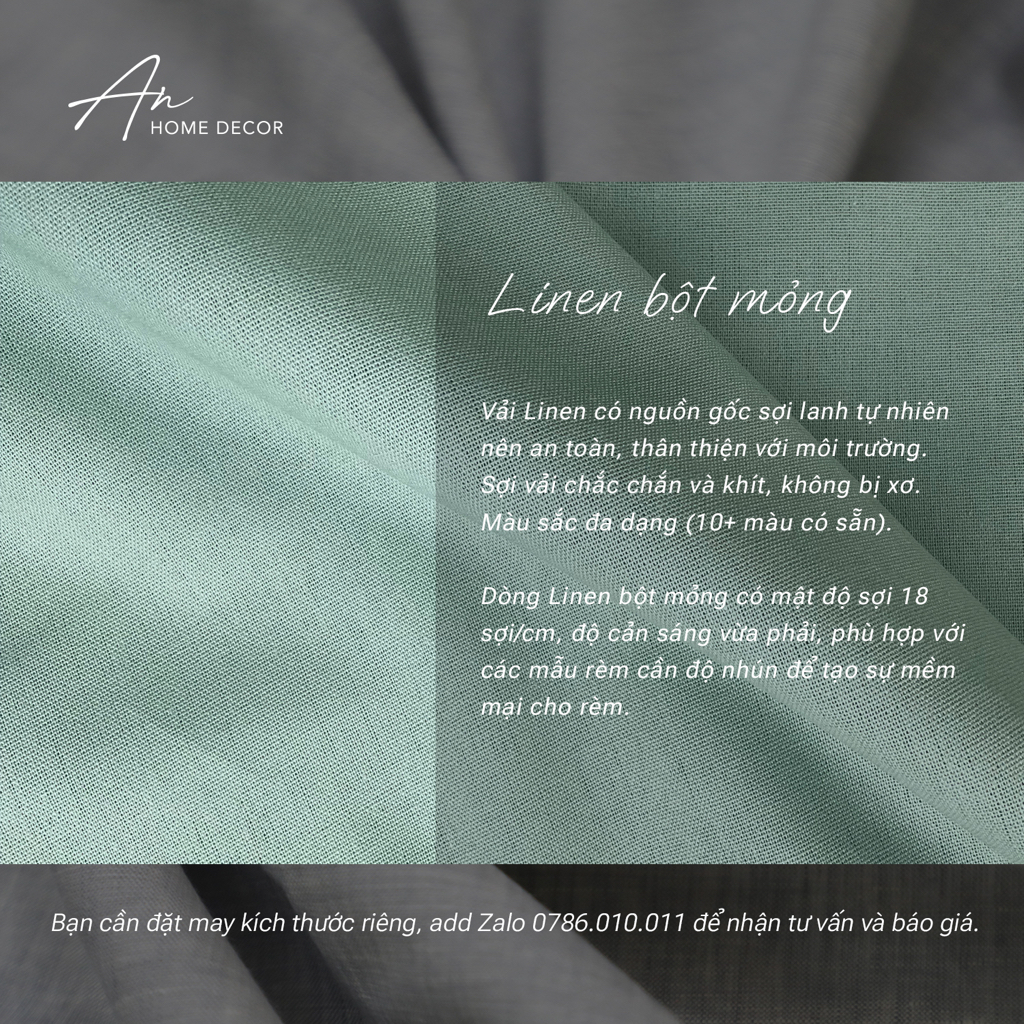 Rèm vải Linen Rod Pastel may theo yêu cầu - Ảnh 5