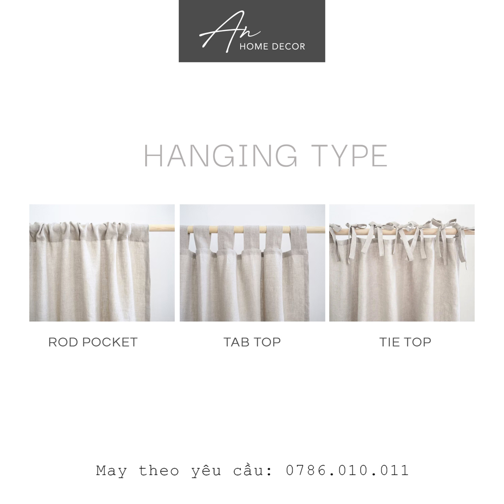 Rèm vải Linen Rod Pastel may theo yêu cầu - Ảnh 6