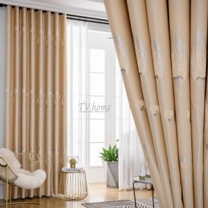 RÈM CỬA HOA VĂN (SIZE NHỎ) cho cửa sổ, Lưu ý: (sản phẩm đã may khoen tròn và dây cột không kèm thanh treo) - Ảnh 4