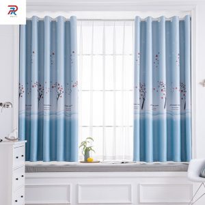 Rèm cửa sổ phòng ngủ cao cấp chống nắng tốt PK khoan lỗ - Lá Phong Đỏ Xanh RPK043