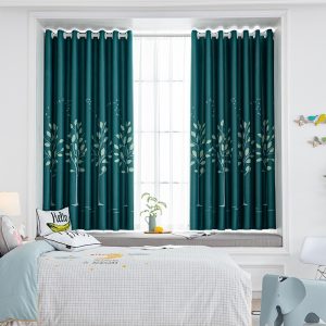 Rèm cửa sổ phòng ngủ cao cấp chống nắng tốt PK khoan lỗ - Cây Lá RPK065 - Ảnh 4