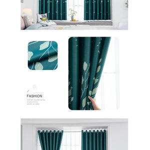 Rèm cửa sổ phòng ngủ cao cấp chống nắng tốt PK khoan lỗ - Cây Lá RPK064 - Ảnh 5