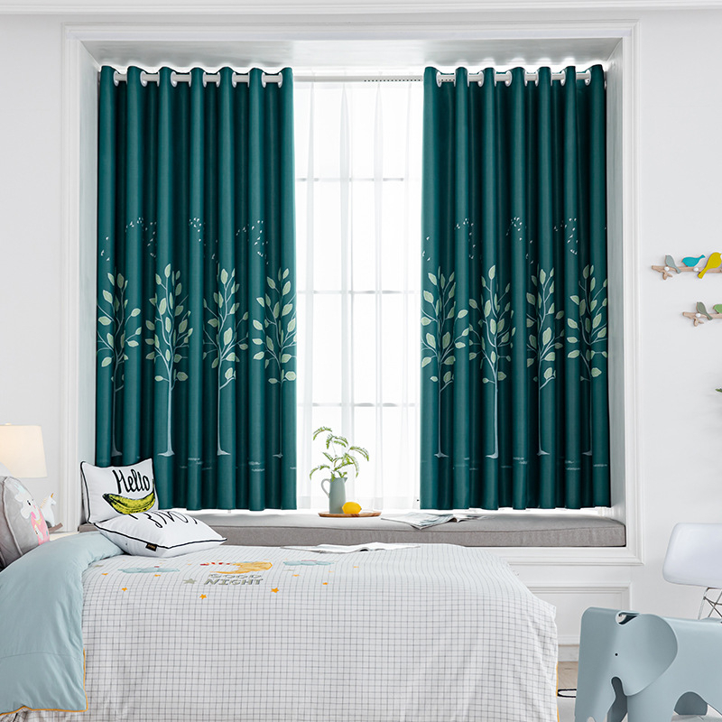 Rèm cửa sổ phòng ngủ cao cấp chống nắng tốt PK khoan lỗ - Cây Lá RPK063 - Ảnh 3