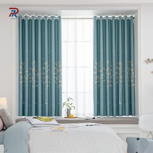 Rèm cửa sổ phòng ngủ cao cấp chống nắng tốt PK khoan lỗ - Cây Lá RPK063