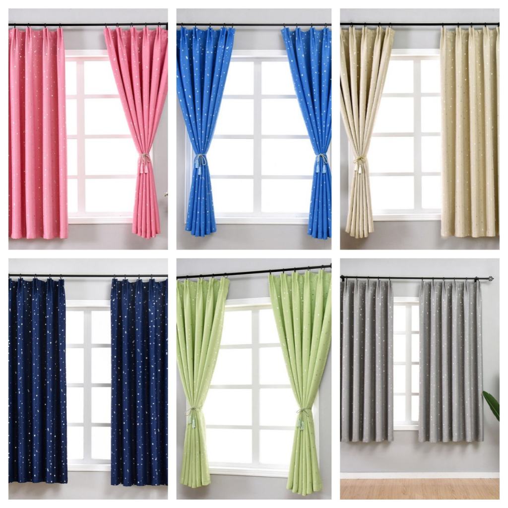 Rèm cửa sổ phòng ngủ cao cấp chống nắng tốt PK khoan lỗ - Ngôi Sao RPK066