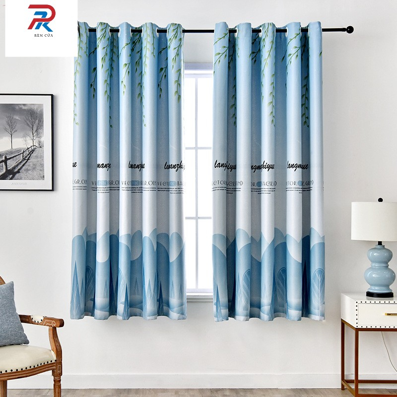 Rèm cửa sổ phòng ngủ cao cấp chống nắng tốt PK khoan lỗ - Núi Non RPK072
