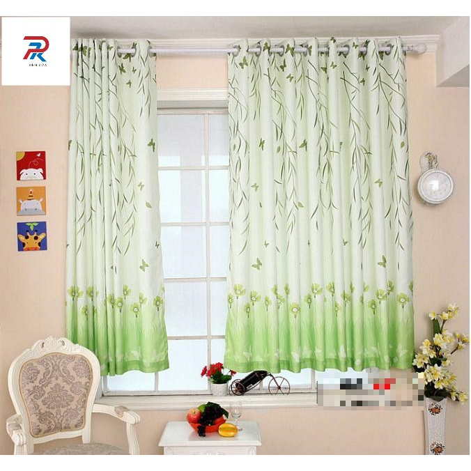 Rèm cửa sổ phòng ngủ che chắn lối đi PK Lá Cỏ RPK078