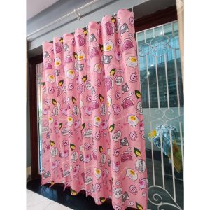 Rèm che ngăn phòng vải Cotton Poly có móc treo sẵn