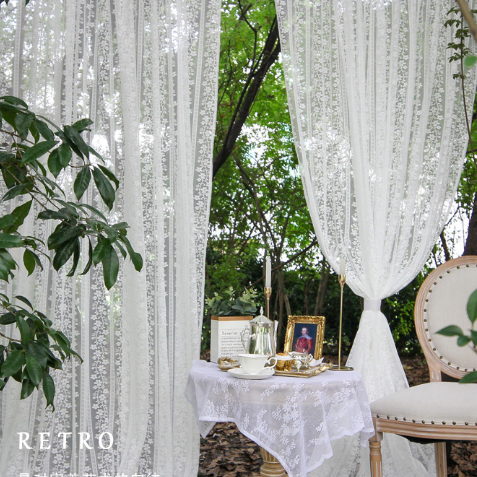 (ĐẬM VINTAGE) Rèm cửa vải ren
