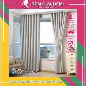Rèm cửa VẢI GẤM MÀU XÁM BẠC sang trọng. Ghi chú: Số đo theo yêu cầu.