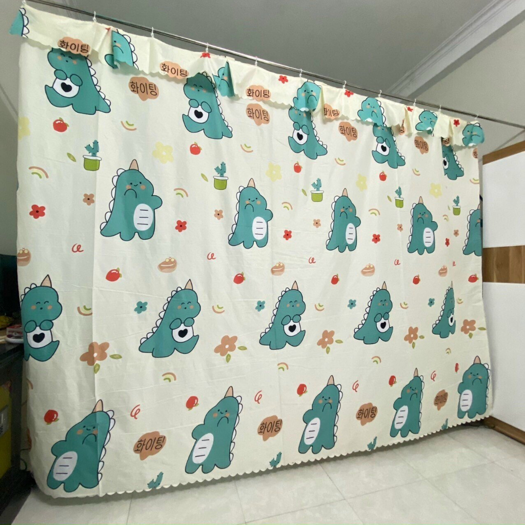 Rèm Cửa ngăn phòng che nắng phòng ngủ có móc treo được chọn màu - Ảnh 4