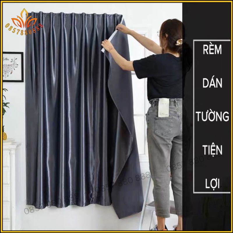[ Rèm Dán Vải  Gấm KB24 ] Rèm dán tường
