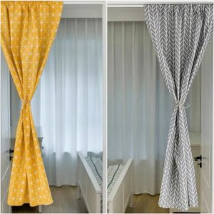 (LUỒN DÂY/CÂY_75cm-3M) RÈM CHE / MÀN CỬA vải thô canvas họa tiết đẹp hiện đại