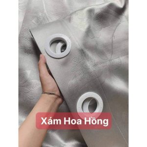 Rèm Cửa Sổ Cao Cấp, Rèm Cửa Chống Nắng Vải Gấm Dệt 3 Lớp Họa Tiết Hoa Chìm [ P 24- Mã 12] - Ảnh 4