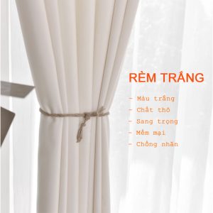 Rèm Vải Màu Trắng - Rèm Vải Cao Cấp