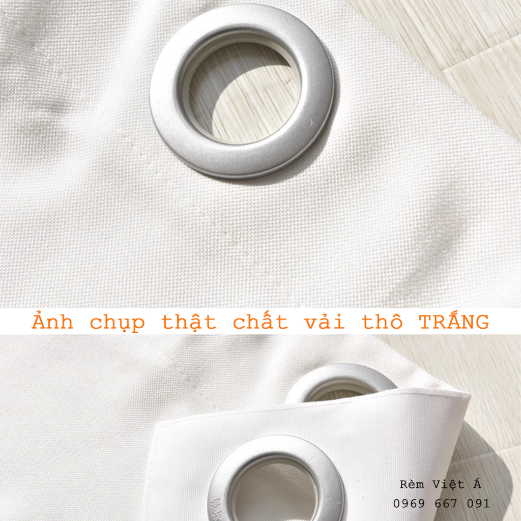Rèm Vải Màu Trắng - Rèm Vải Cao Cấp,Trang Trí Phòng Khách,Phòng Ngủ,Rèm Màu Trắng Sang Trọng - Tinh Tế - Ảnh 7