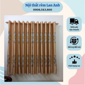 Rèm Cửa Chính Chất Liệu Vải Gấm Xanh Ngọc Chống Nắng Cực Tốt Nhiều Kích Thước Họa Tiết