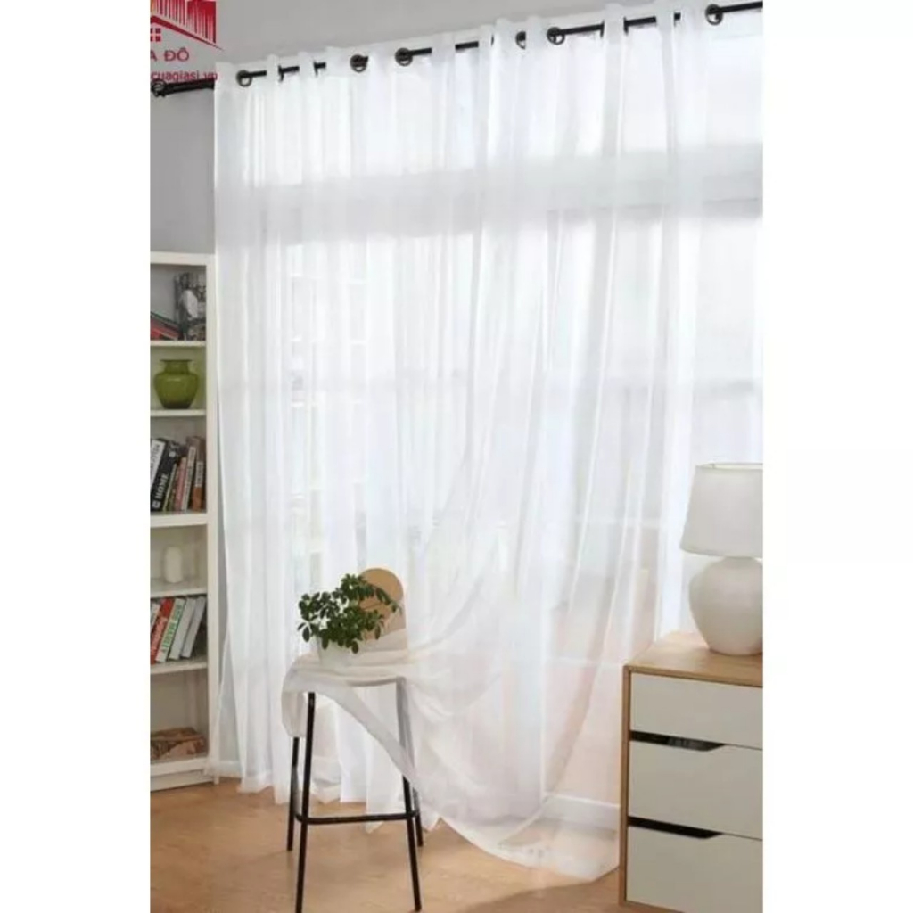 Rèm Voan Trắng Trơn,Rèm Ren Trơn Mềm Mịn, Rèm Cửa Vải Voan Đẹp - Ảnh 6