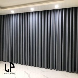rèm cửa chính vải gấm trơn đầy đủ size