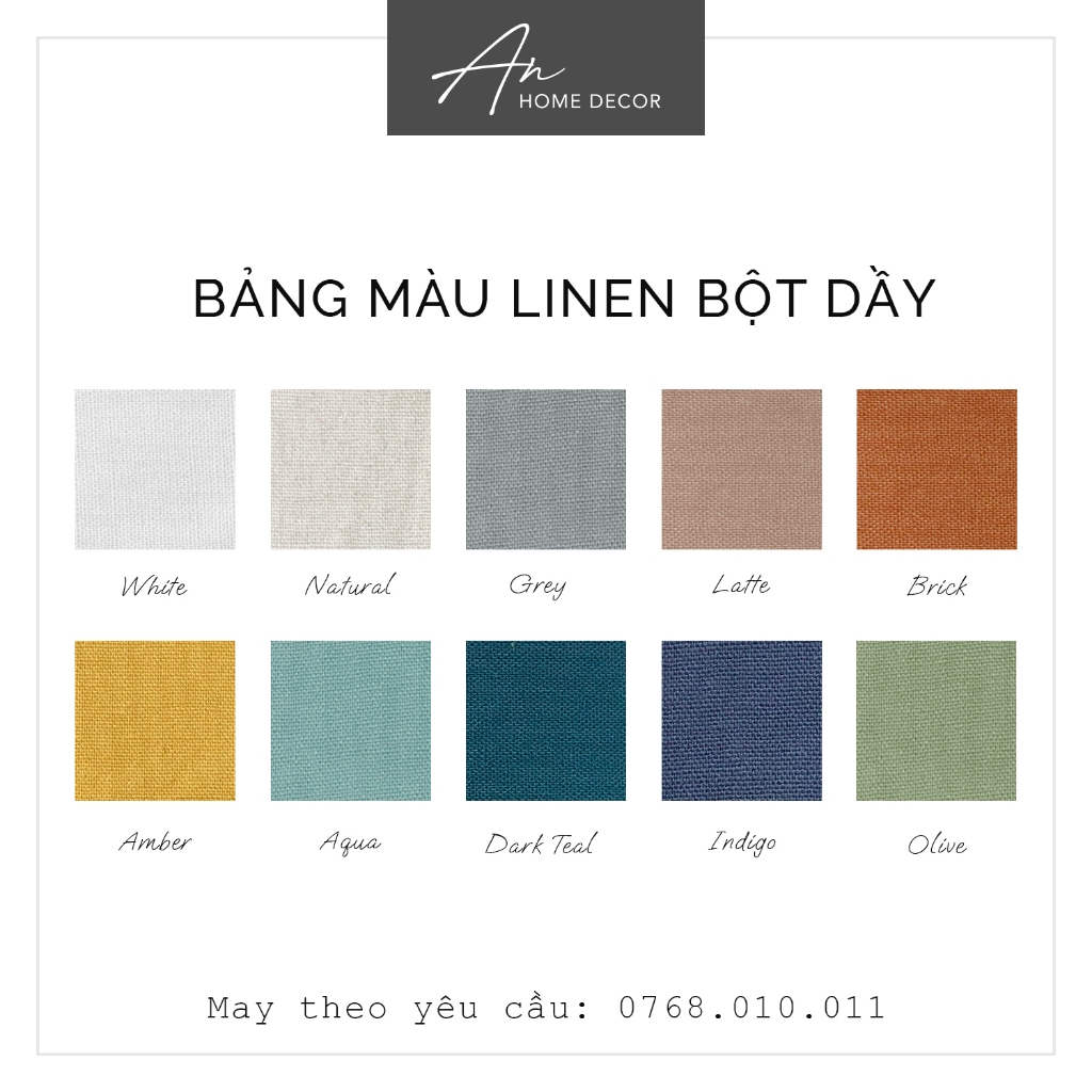 Rèm Noren vải Linen kiểu Nhật tab top 2 tà ngăn phòng bếp, khách - Ảnh 5