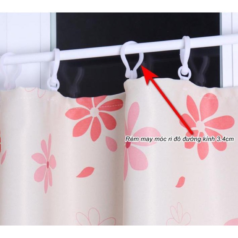 Rèm Vải Khoen Lỗ, Khoen Ri Đô, Rèm Dán MẢU TRẮNG XÁM TRƠN Chống Nắng nhiều kich thước - Ảnh 4