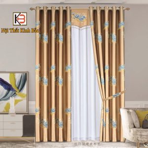Rèm cửa KB Làm từ vải gấm dày Hoạ tiết hoa hồng 28003 Màu đa dạng - Ảnh 2