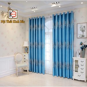 Rèm vải KB Làm từ vải gấm nổi họa tiết cây thông - Ảnh 4