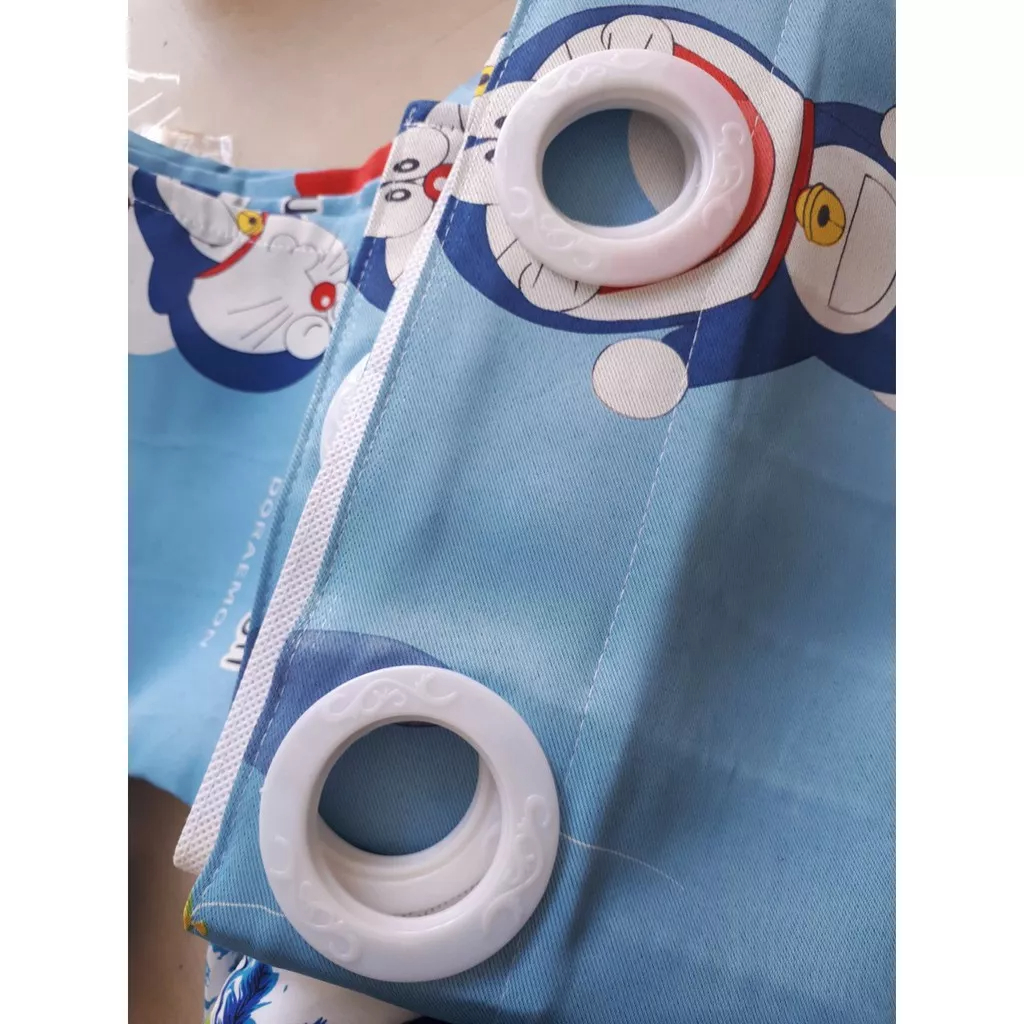 Rèm Vải Khoen Lỗ, Khoen Ri Đô, Rèm Dán Đô Rê Mon Dễ Thương Decor Kim Vinh DCKV06 - Ảnh 5