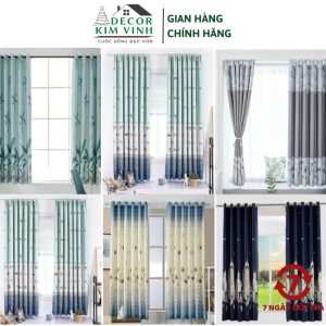 Rèm Vải Nhiều Mẫu Decor Kim Vinh Khoen Lỗ Cao 2 Mét BST01