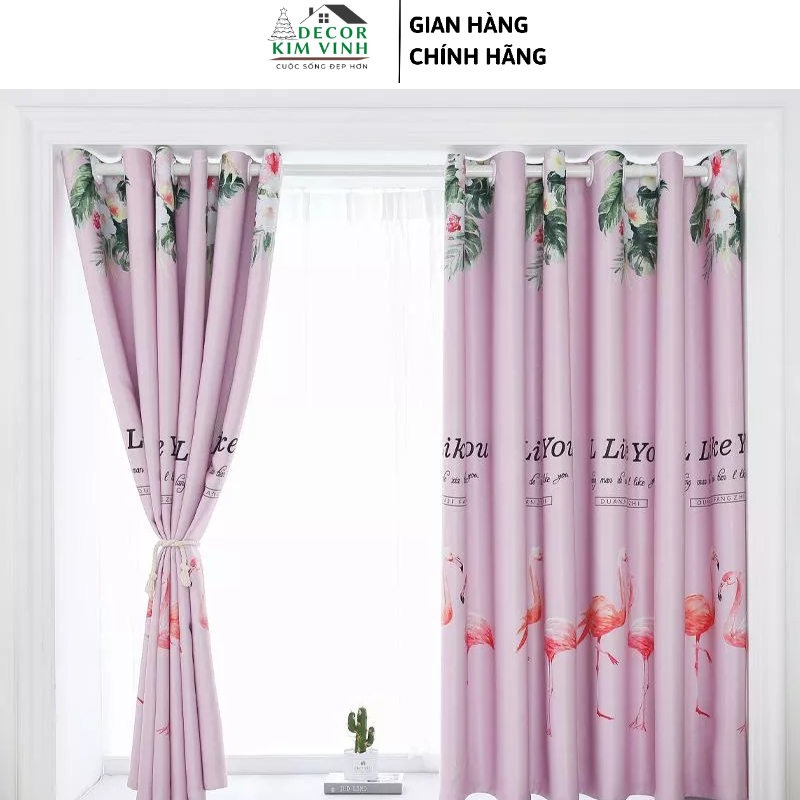 Rèm Vải Nhiều Mẫu Decor Kim Vinh Khoen Lỗ Ngang 1 Mét Cao 2 Mét